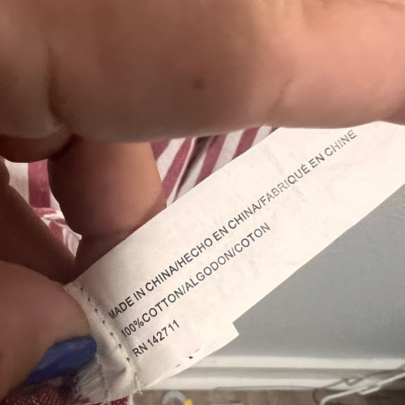 EUC Eloquii Size 16 Rust Red Stripe front tie Cotton Dress - Picture 5 of 5